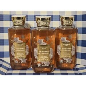 New Bath And Body Works Snowflakes And Cashmere Body Wash Lot of 3